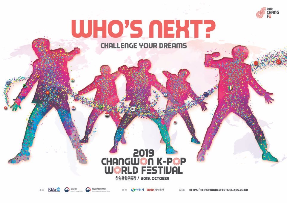 KBSWorldTV's tweet photo. We have great news for the fans who are waiting for #2019ChangwonKpopFestival #ChangFe!
Today we are releasing some of the line-ups for the festival!!
Who likes #Redvelvet, #MonstaX, #TXT and #ITZY?
AND, MORE groups are coming to celebrate the festival so stay tuned on Oct. 11!! https://t.co/NNn2NRThJT