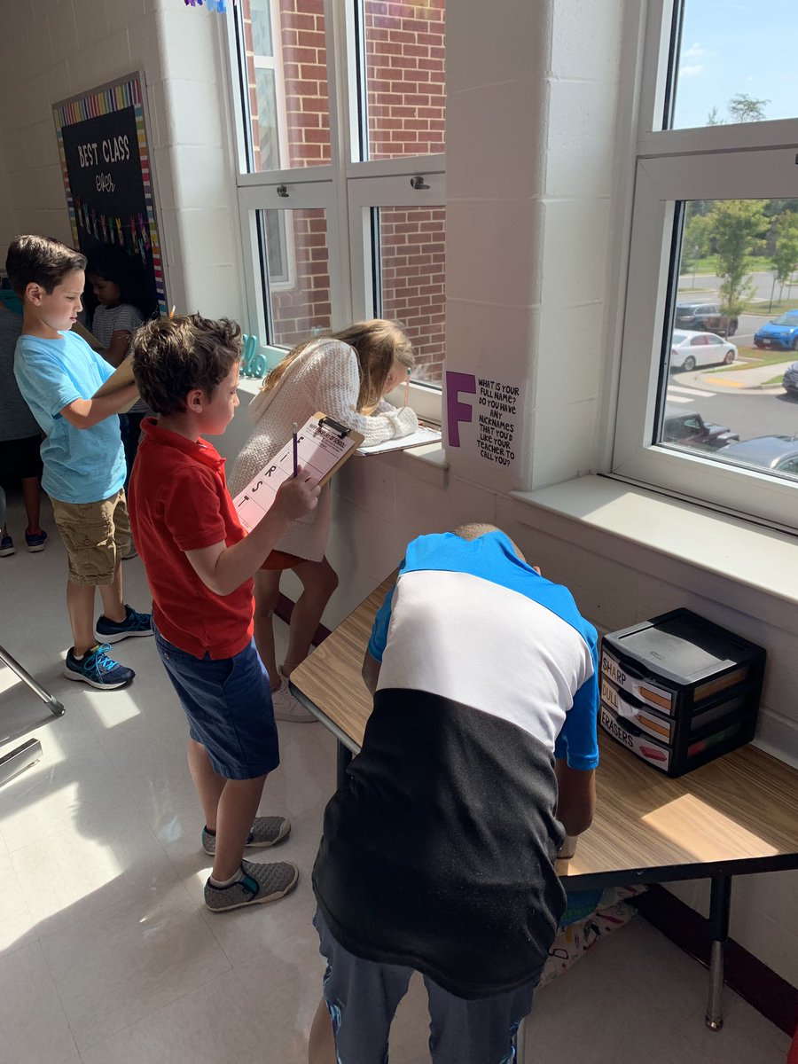 3rdwithMrsM's tweet photo. Today we worked on “First Day” task cards. It was fun reading their responses and getting to know them a little more! https://t.co/G5LD3hIiqx