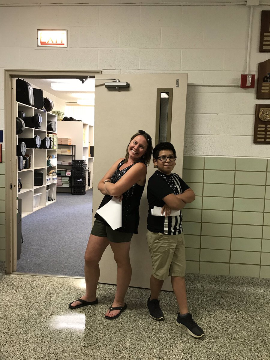 It was great to have our students back at our open house tonight! <a href="/GayleStrom1/">Gayle Strom</a> and Pedro are looking forward to school tomorrow! #thepantherway
