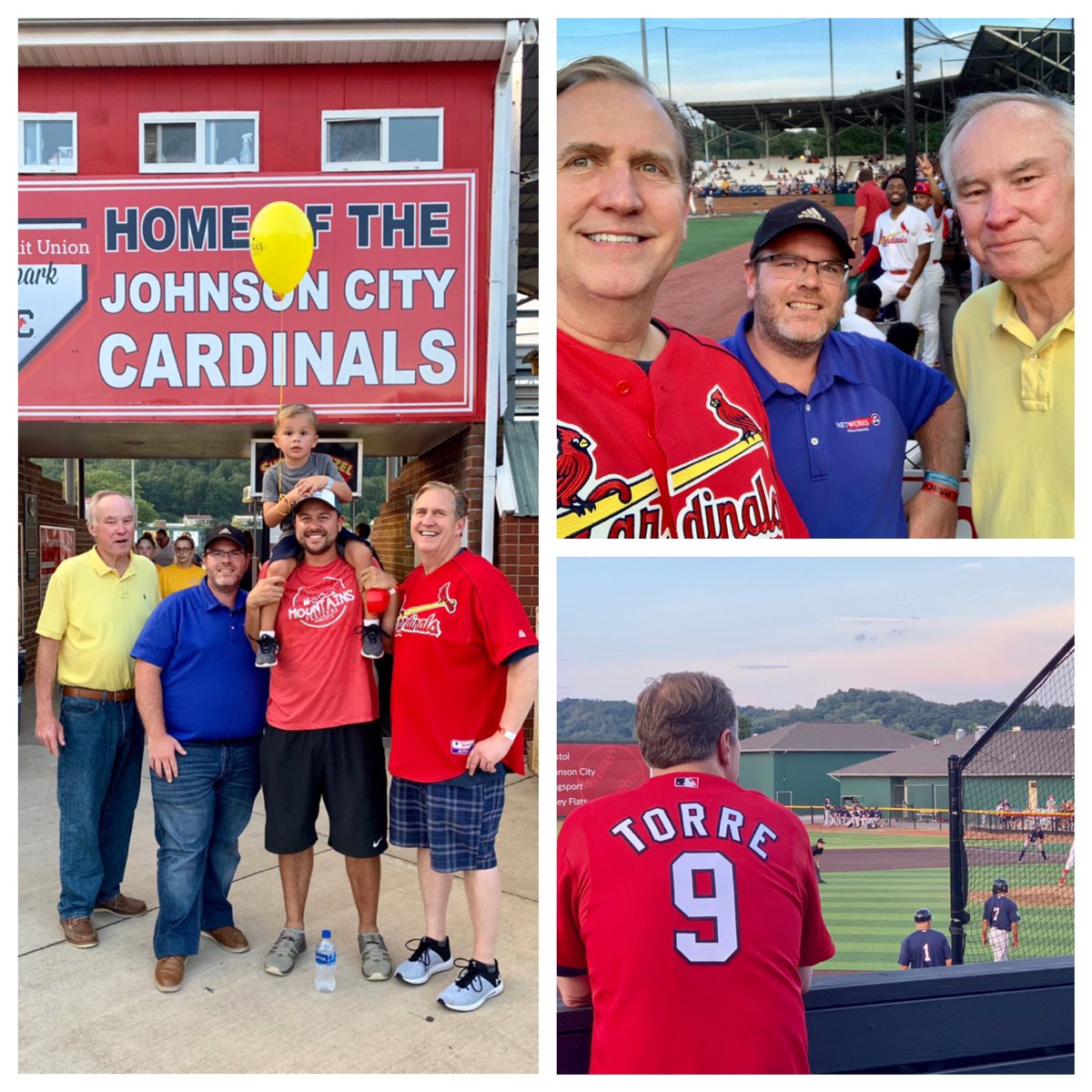 ClaytonRWalker's tweet photo. Heading into the weekend and NeTREP’s #MeetTheMountains and in the wake of our #NETNTour, Mitch Miller and I decided to take our boys out to the ballpark to watch the @JC_Cardinals
Unfortunately, Sam was the only one who behaved well enough to earn a balloon https://t.co/U2B5i44haM