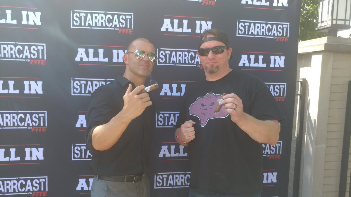 TommyStryker's tweet photo. This week I talk about looking like a giant dork while meeting @CodyRhodes wearing a Brad the Alien t-shirt from @MartySarahPod at #Starrcast. Should I go full suit this time?? @StarrcastEvents #AmericanRebelCigars @aarongcigars @FrankieKazarian https://t.co/ZtHEKPtt44