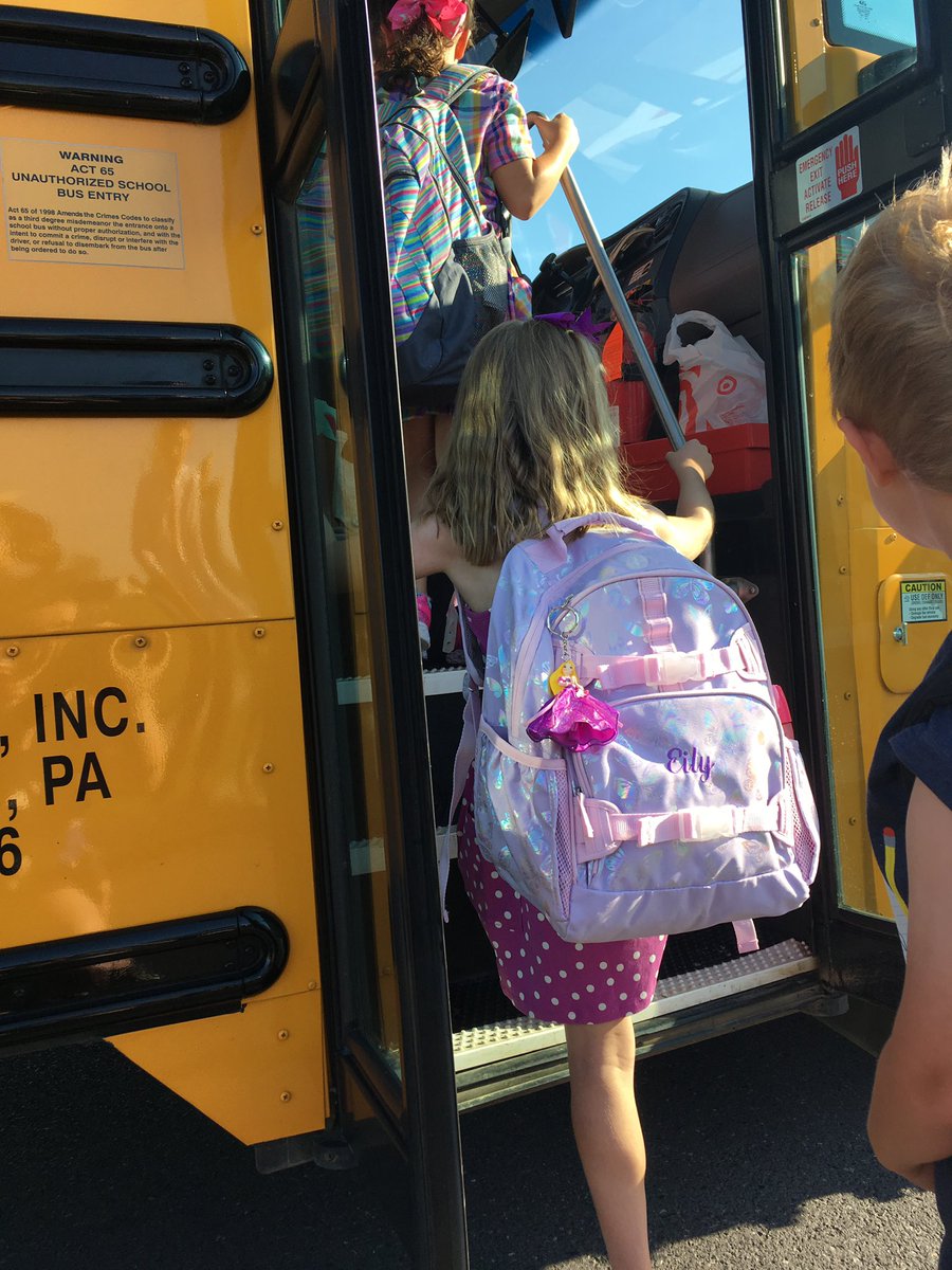 Happy first day of kindergarten, Eily!