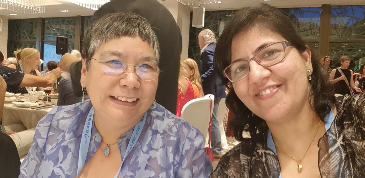 Mridula38383546's tweet photo. My first contribution as a discussant.  Reminded me of debating days. Although, at  #IALP2019, very civil but exciting... my opportunity to provide alternative but real arguments. With Prof Christie Yoshinaga-Itano. https://t.co/Us7Hbnowh0