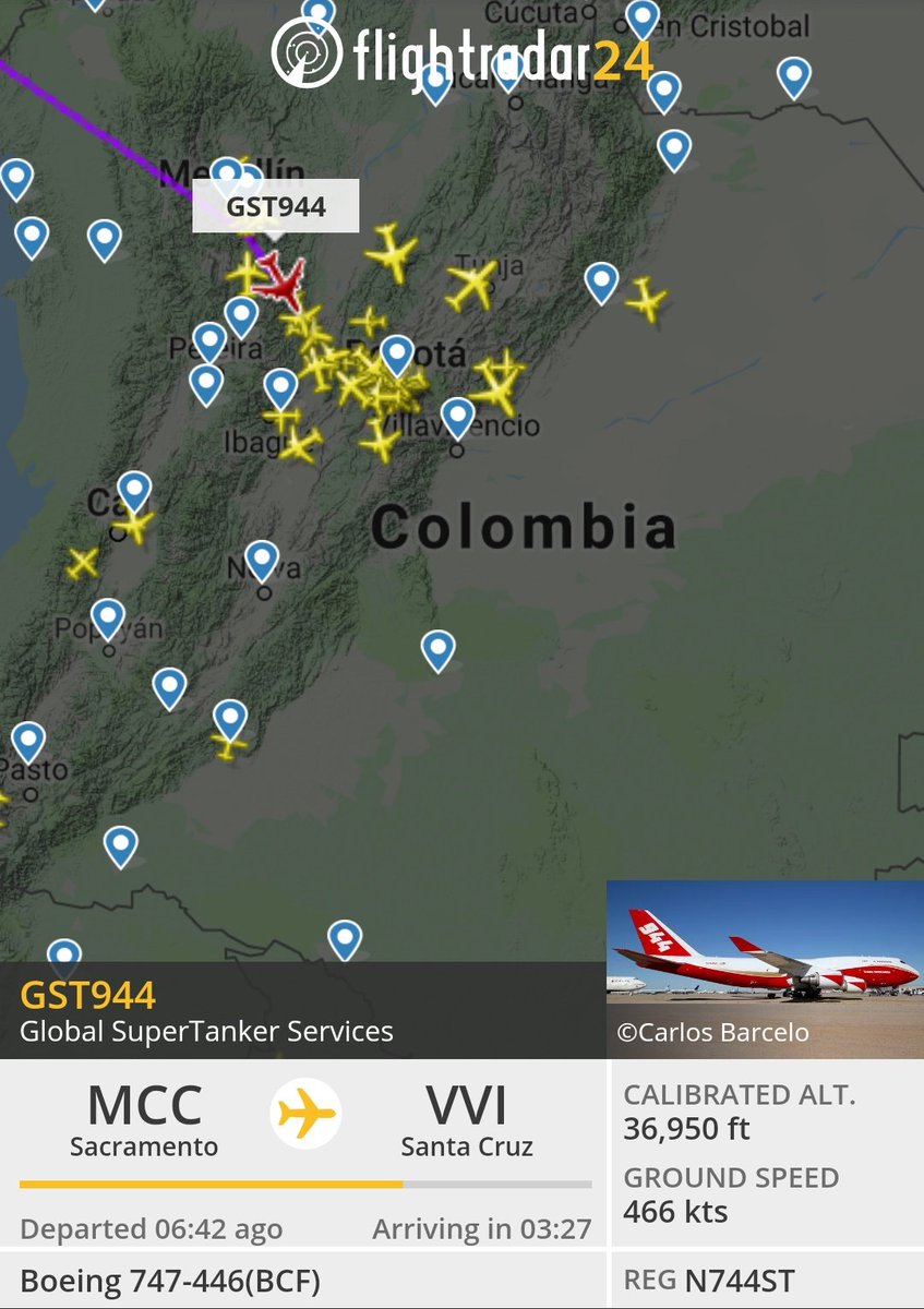 ✈️Amigos, ya voy viajando hacia Bolivia! 

🙏🏻Aguanten un poco más 🙏🏻 #SuperTanker #PrayforAmazonas