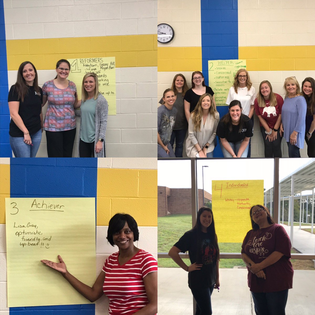 LoniLHodge's tweet photo. We spent time, today, learning our #Enneagram @KJEschool ! Relationships are our focus this year! Relationships with peers, students, and parents! #lotsof6s #onlyone3 https://t.co/bss6bdGfPr