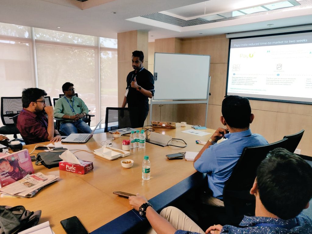 JioGenNext's tweet photo. Amaze us! @SanLaxman, Head, Fintech Business Development @ Amazon Internet Services explaining PCI DSS and the plethora of services startups can avail from @AWSCloud #FintechBasecamp https://t.co/95TbYuXcL0