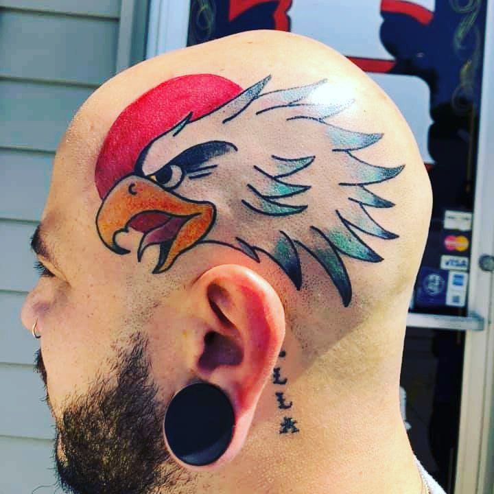 #America #Headtattoos #dadswithtattoos #menwithtattoos #luckygal <a href="/justchap_art/">Justin Chapman</a>