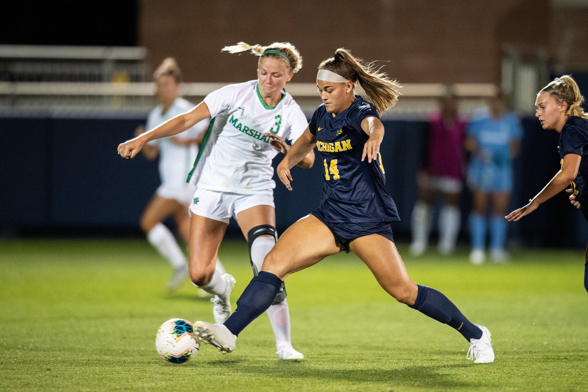 umichwsoccer's tweet photo. Wolverine Bites: Freshman @Dani_wolfe9 notched her first career goal on a penalty kick!

#GoBlue | #MakeIt https://t.co/EDaOUkW7OP