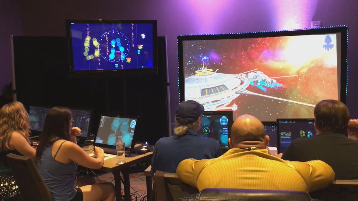 LTEBridge's tweet photo. My cosplay for @DragonCon? Dressing up two rooms on the 14th floor of the Westin like spaceship bridges so you can defend Terran stations against an alien onslaught in @ArtemisSBS!

Book your mission now at https://t.co/3QvfI7tfEI https://t.co/kmca7bCdlE