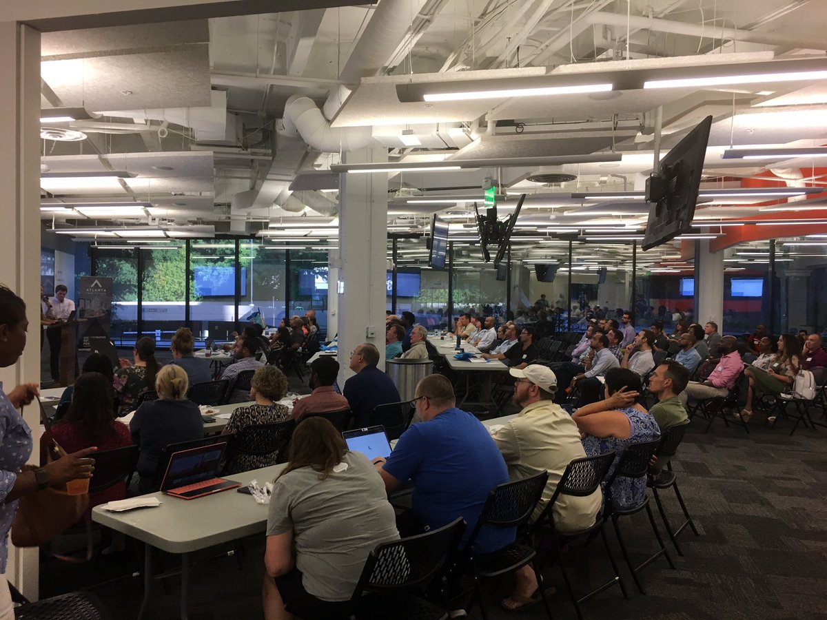 mlbura's tweet photo. Great discussing the #BestOfTDX with the Atlanta #TrailblazerCommunity tonight @ATLSFUG Global Gathering! Big thanks to @skuidify for their demo and sponsorship and to @Marketwake for providing us with a space to meet! https://t.co/medIDae7QG