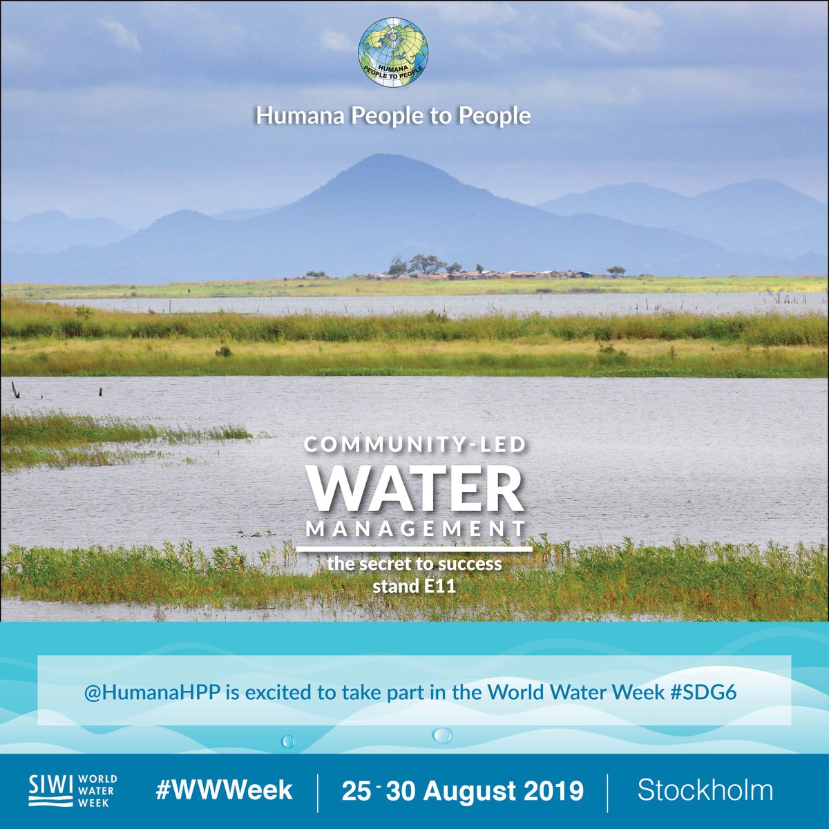 HumanaHPP's tweet photo. Attending World Water Week in Stockholm, Sweden? Don’t miss @HumanaHPP: stand E11! @siwi_water
#WWWeek #HumanaWaterWeek #SDG6 #WaterStress https://t.co/yRT9gHvis4