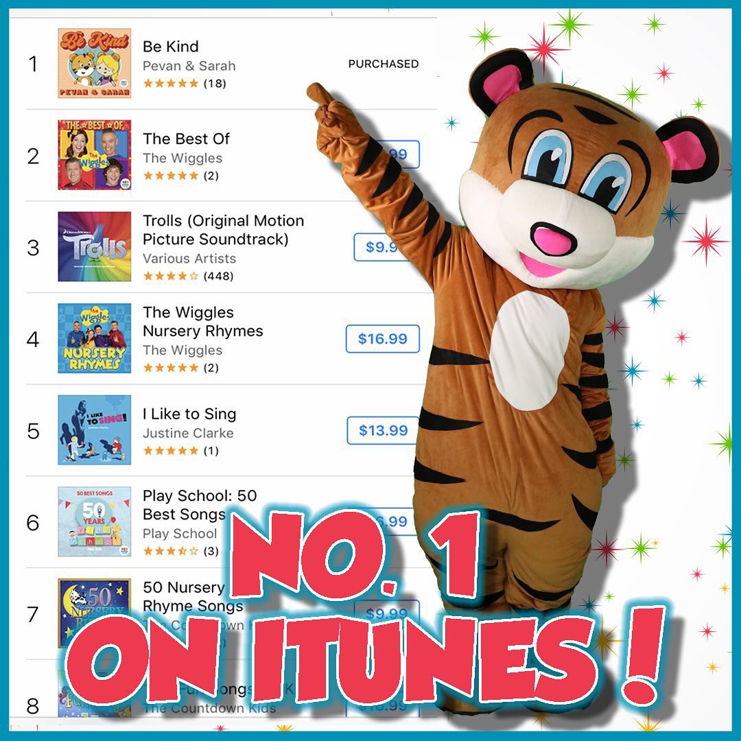 PevanAndSarah's tweet photo. No.1 on @iTunes today! Woohoo!! https://t.co/qmTdKVXtuW