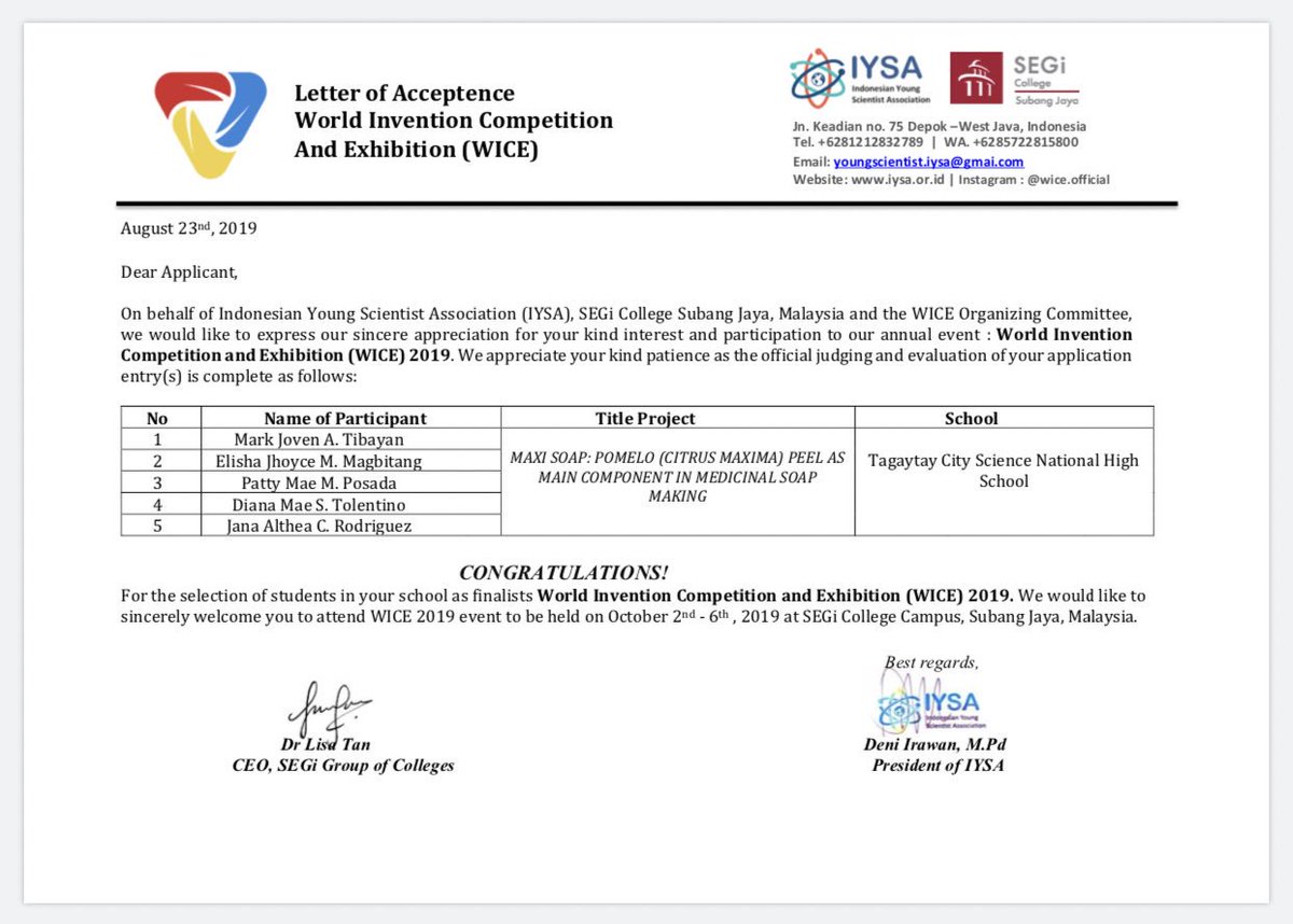 wahhh! TYL❤️ Road to Malaysia!!#WICE2019