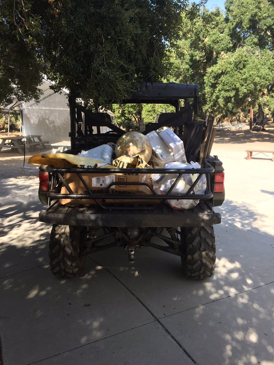 ChumashMuseum's tweet photo. Summer gives us a chance to clean and organize the office. Look at this load of garbage we are hauling away!! #summerprojects #cleanandorganized #museumlife https://t.co/DmWRs4cgCE