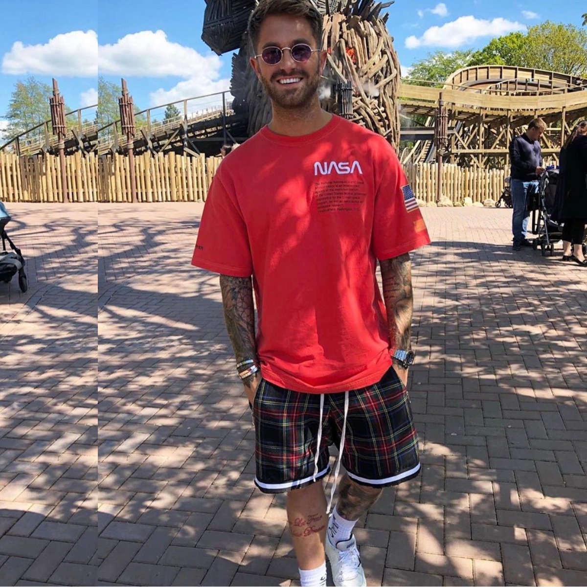urkoolwear's tweet photo. Plaid drop crotch shorts, order at https://t.co/YObAqImHRM https://t.co/cAjylOboaf