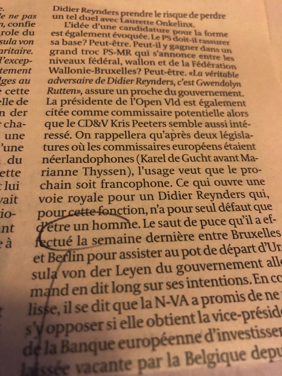 Imaginons juste une seconde la phrase inverse : elle n’a pour seul défaut que d’être une femme. Juste une seconde...