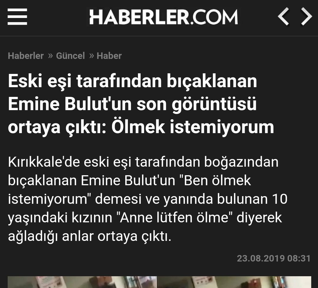 Son 4 günde sadece basına yansıyan 3 kadın cinayeti. Yargı temas olmadan tutuklamıyor illa ki temas olacak. Erdoğan'ı eleştiren bir twite hemen tutuklama oluyor. Bu kadınların bir twit kadar değeri yok mu?
#EmineBulut