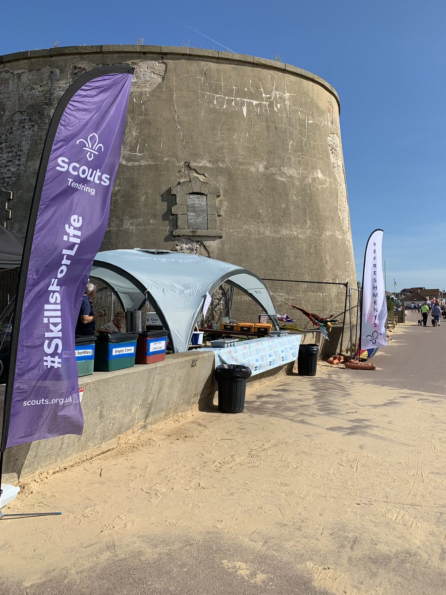 Day 2 of the <a href="/ClactonAirshow/">Essex Sunshine Coast - Home of Clacton Airshow</a> and we are ready to sell refreshments next to the Martello tower. Excellent prices!