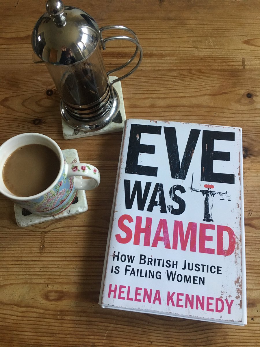 RockliffScott's tweet image. Long overdue read of the brilliant, timely and much needed follow-up to #Evewasframed, by @HelenaKennedyQC. Only half way though, but already shocked, inspired and re-energised in equal measure. #evewasshamed 
#women #criminaljustice #gender