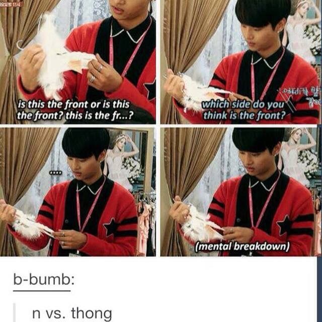 HELP apparently Vixx's N (Hakyeon) designed thongs for their fans