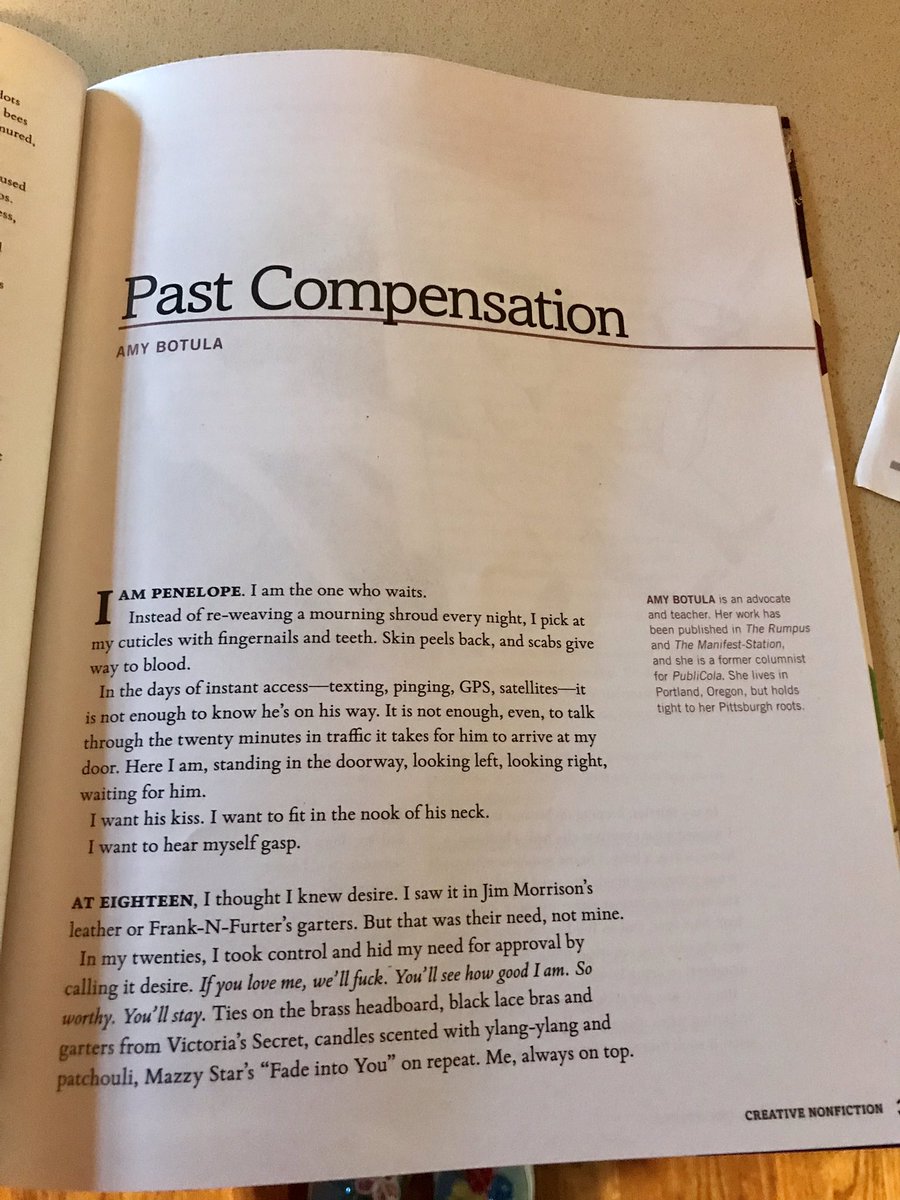amybotula's tweet image. Thank you @cnfonline! A dream team to work with. #creativenonfiction #issue71 #LetsTalkAboutSex #orderNow