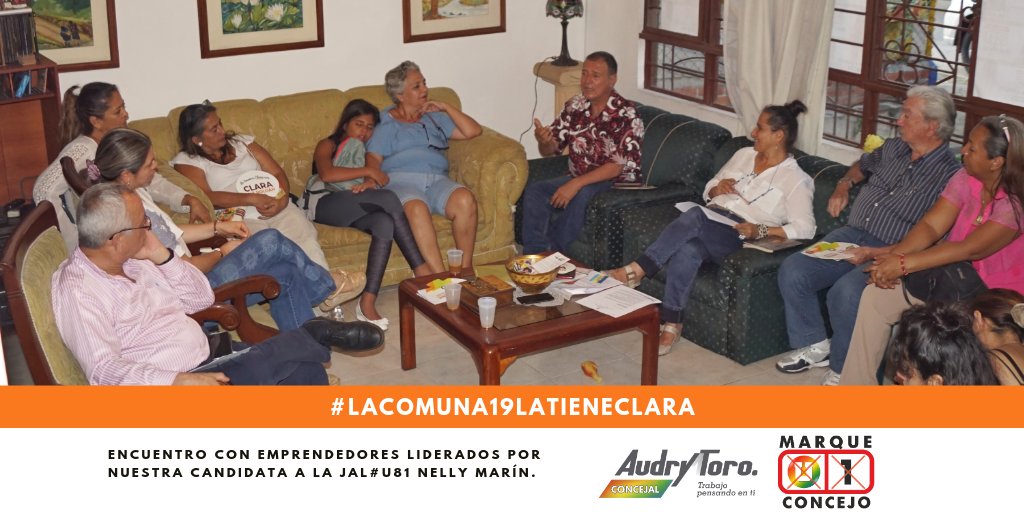 AudryToro's tweet photo. En una amena reunión con el equipo de colaboradores de nuestra candidata a la JAL en la Comuna 19, Nelly Marín #U89, presentamos nuestras propuestas para fortalecer los pequeños y medianos emprendimientos en este importante sector de la ciudad | #AudryToro #U1 #ConcejodeCali https://t.co/QccA3yf0vD