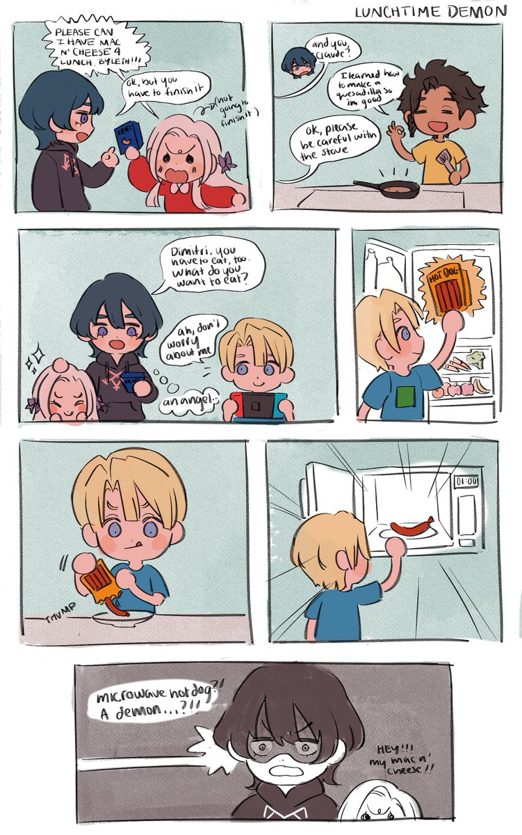 the kids i babysit remind me of the three house leaders...........anyway i will die with this babysitter byleth AU #FE3H