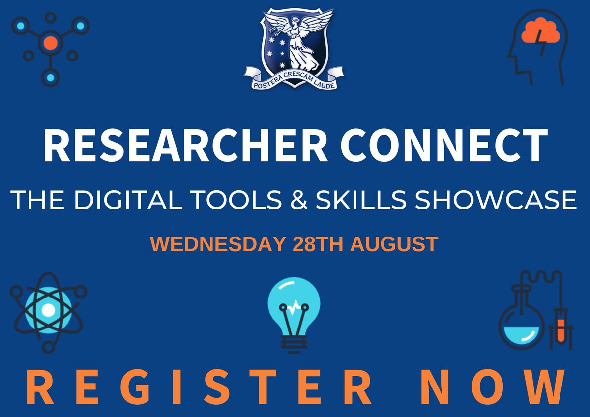 ResCom_unimelb's tweet photo. Not long to go before our inaugural Researcher Connect event! If you haven't already, view the schedule and register here! https://t.co/GsfmAcnVSh
#resconnect #resplat #unimelb #library #research #showcase @unimelb @unilibrary https://t.co/QvSl80NlSH