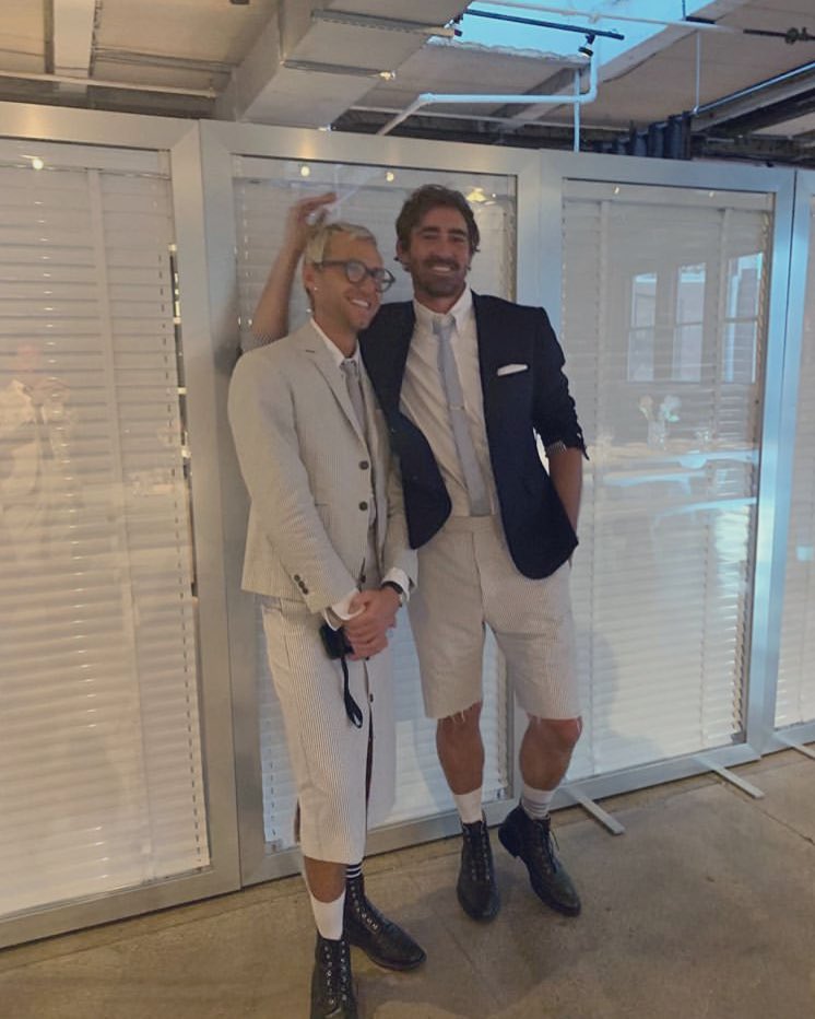 thelpfn's tweet photo. Nick Haramis on IG:
”Thank you @thombrowneny for hosting the most fun—most print-coordinated—dinner I’ve ever been to.” https://t.co/N1qancjN9h
#thombrowne #nickharamis #matthewfoley #leepace https://t.co/ZGMmQJAy2N