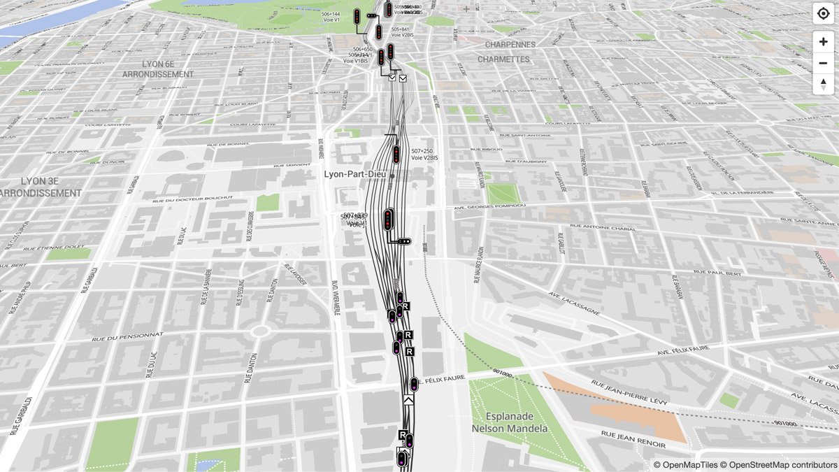 MapTiler_FR's tweet photo. Superbe cartographie #ferroviaire sur #graou, propulsée par #tileserver et ornementée d'un joli fond de plan @openmaptiles https://t.co/EDzViwljDB Bravo @NicolasW_GRAOU ! @SNCF_Digital #tuilesvectorielles @MapTiler https://t.co/TefkQr9wmc