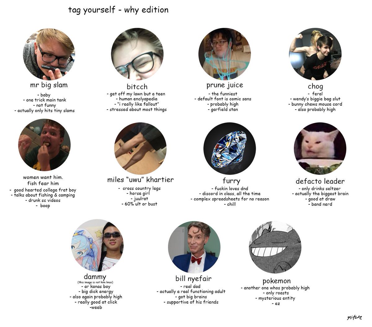 a_glitcch's tweet photo. tag urself @WeHearYouOW version https://t.co/Me4qXjEkxw