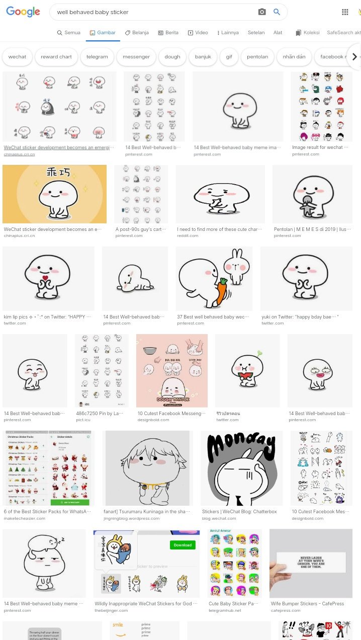 Pentol On Twitter Dmenfess Namanya Well Behaved Baby Itu Aslinya Sticker Wechat Di Line Juga Ada Sebenernya Namanya Quby Sticker Tapi Pentol Cek Di Line Gak Ada Nah Lho Kayaknya Karena Untuk Perangkat