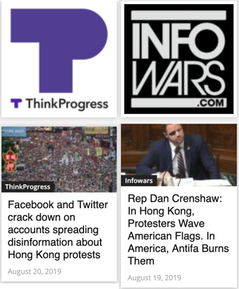 SpectrumReport's tweet image. What messages are the left and right using about the #HongKongProtests?  See through the narratives on @SpectrumReport: spectrumreport.com/search/Hong+Ko…