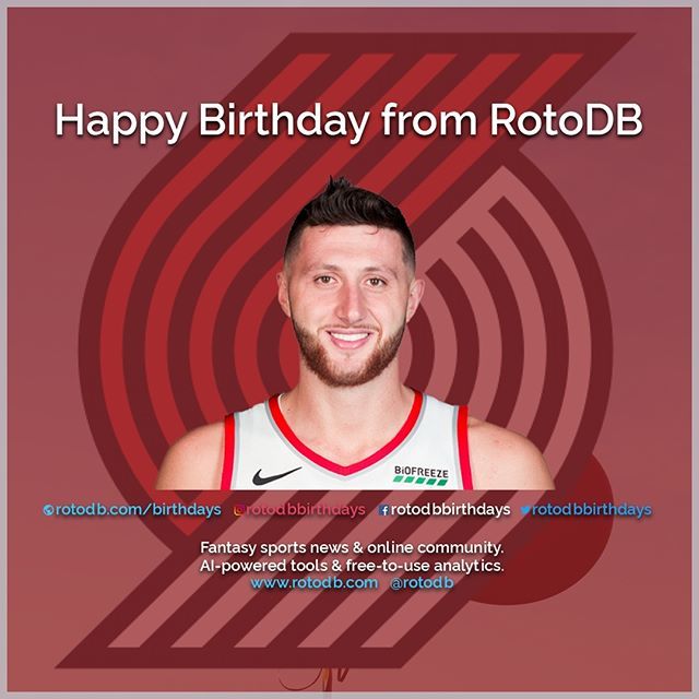 https://t.co/OvVcuyiS5O Happy 25th Birthday Jusuf Nurkic (Portland Trail Blazers) from @rotodb #HappyBirthday #HBD #Birthday #CakeDay #Sports #Fantasy #FantasySports #NBA #NationalBasketballAssociation #Basketball #FantasyBasketball #Hoops #Hoop #RipCity #Portland #PortlandTrai… https://t.co/2k2SsU8ojw