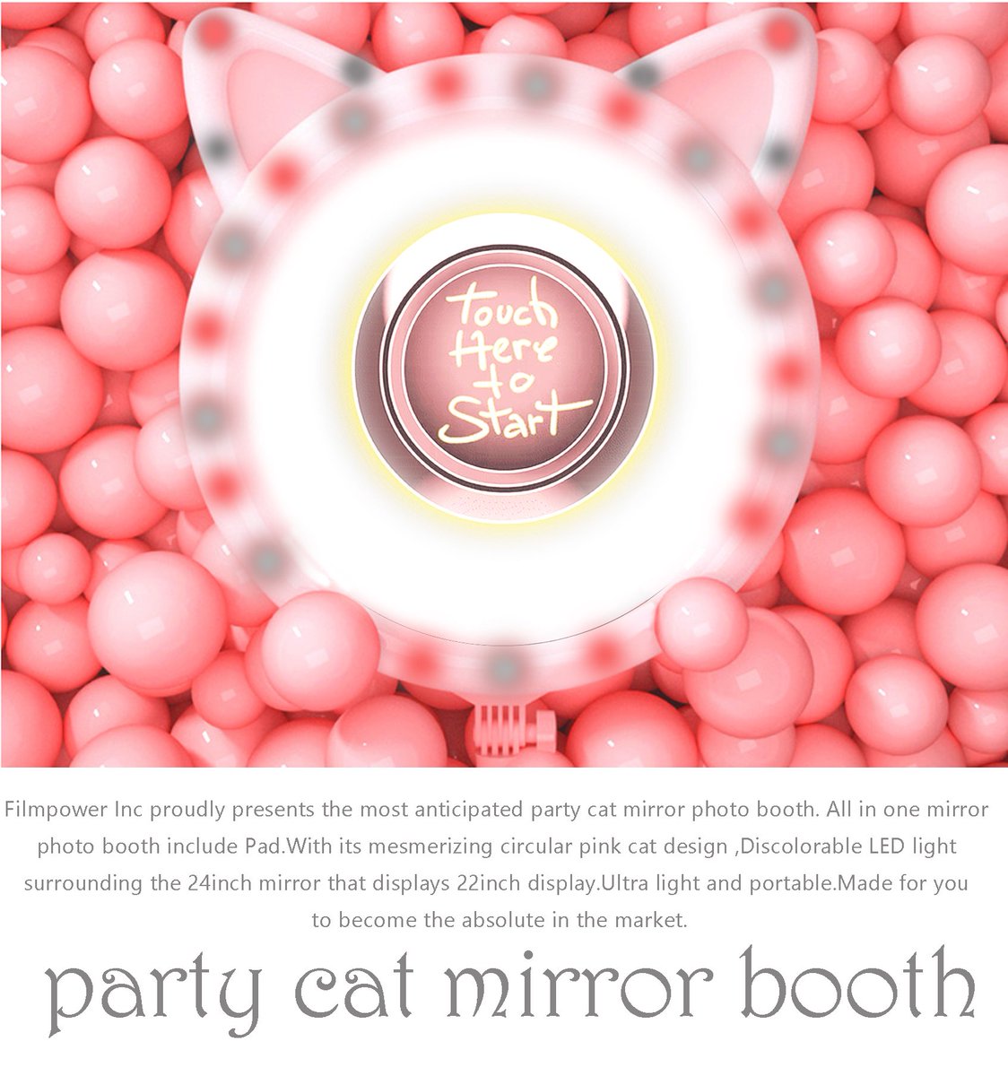 FilmpowerInc's tweet photo. #partycatmirrorbooth #mirrorbooth #mirrorphotobooth #magicmirror Filmpower Inc proudly presents the most anticipated party cat mirror photo booth. All-in-one mirror 
photo booth include Pad.Ultra light and portable. It is in stock right now $1599 https://t.co/BYqNQIGH5C https://t.co/XD86BgG4cC