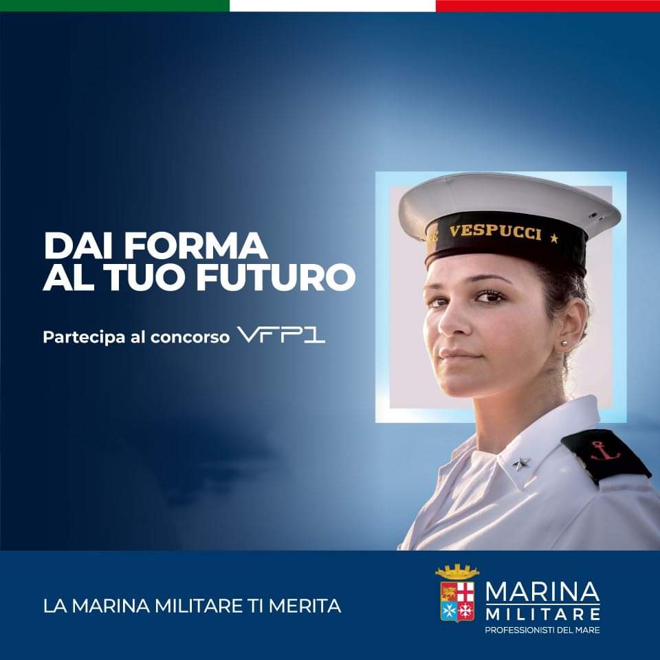 generalemilillo's tweet photo. MinisteroDifesa: RT ItalianNavy: Trova la tua rotta!
Partecipando al Concorso #VFP1 potrai seguire le tue ambizioni e mettere il tuo potenziale al servizio del Paese.
Compila la domanda online dal 29 agosto al 27 settembre su ► … https://t.co/kgMbGmg3Qk