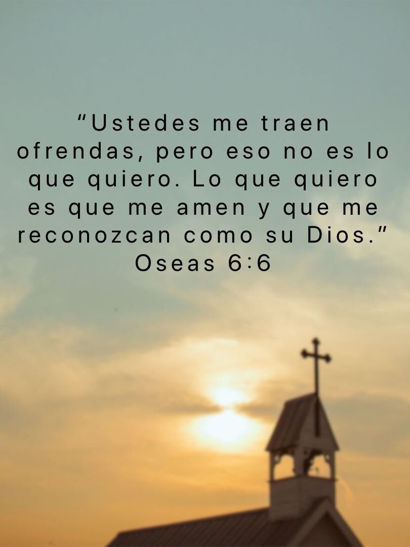 aann7770's tweet photo. “»Ustedes me traen ofrendas, pero eso no es lo que quiero. Lo que quiero es que me amen y que me reconozcan como su Dios.”
Oseas 6:6 #LeaLaBiblia https://t.co/YGHcktnwZj