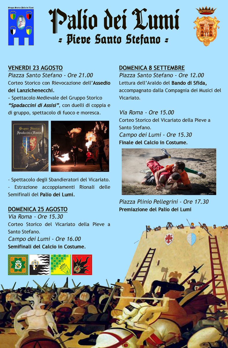A #PieveSantoStefano tutto pronto per la 42^ edizione del #PaliodeiLumi