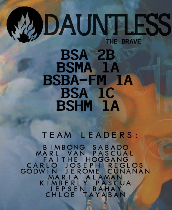 smusabcc's tweet photo. Eto na ang mga Teams for our SABWeek 2019
Saang faction ka nabibilang?
#TeamErudite
#TeamDauntless
#TeamCandor
#TeamAmity
#SABWeek2019 https://t.co/I6qdjGDu5s