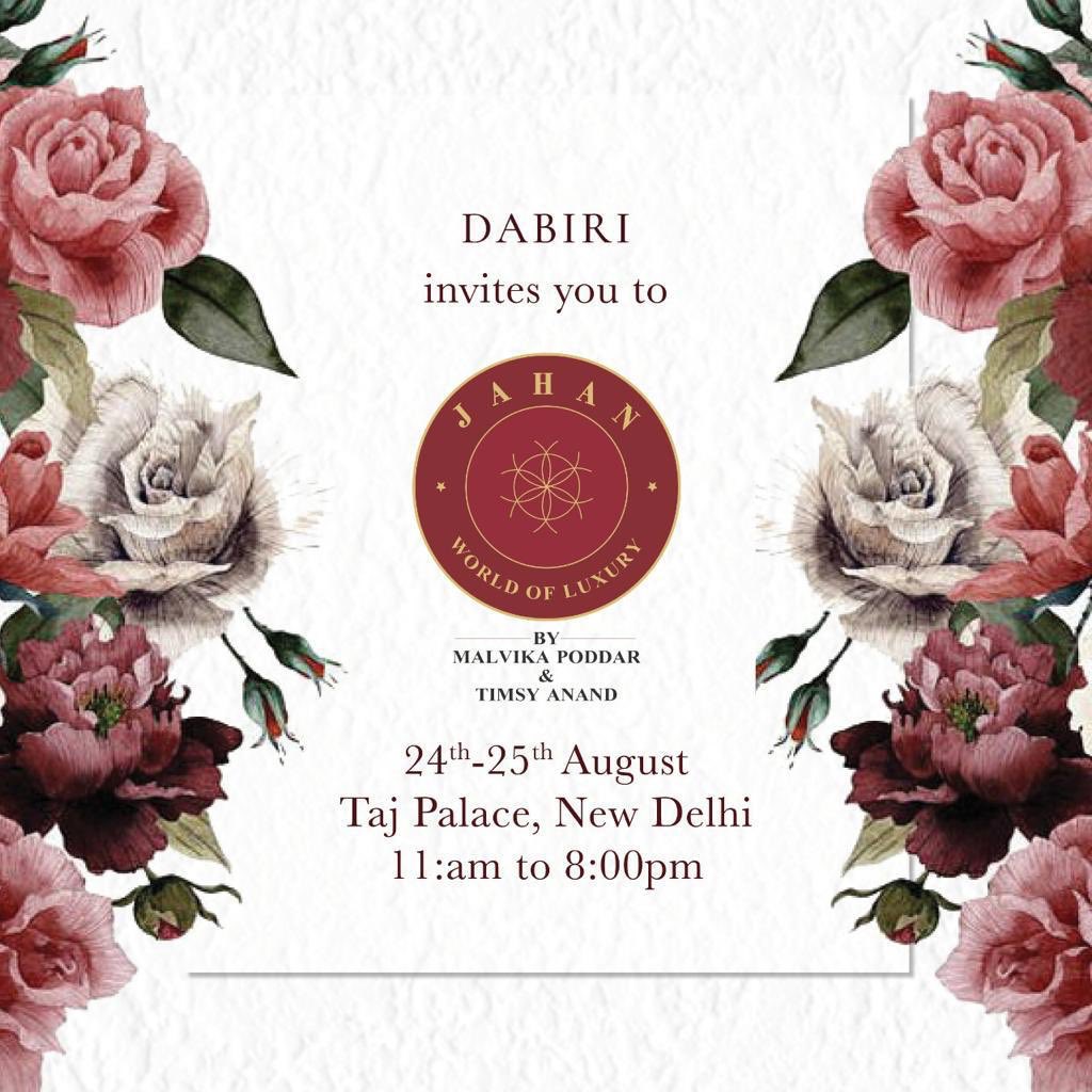 #Delhi ⁦<a href="/dabiricouture/">DabiriCouture</a>⁩ showing at the ⁦<a href="/tajpalacedelhi/">Taj Palace, New Delhi</a>⁩ this weekend at #JahanLuxury - this is truly one of the best bridal and trousseau exhibitions in the city 👍