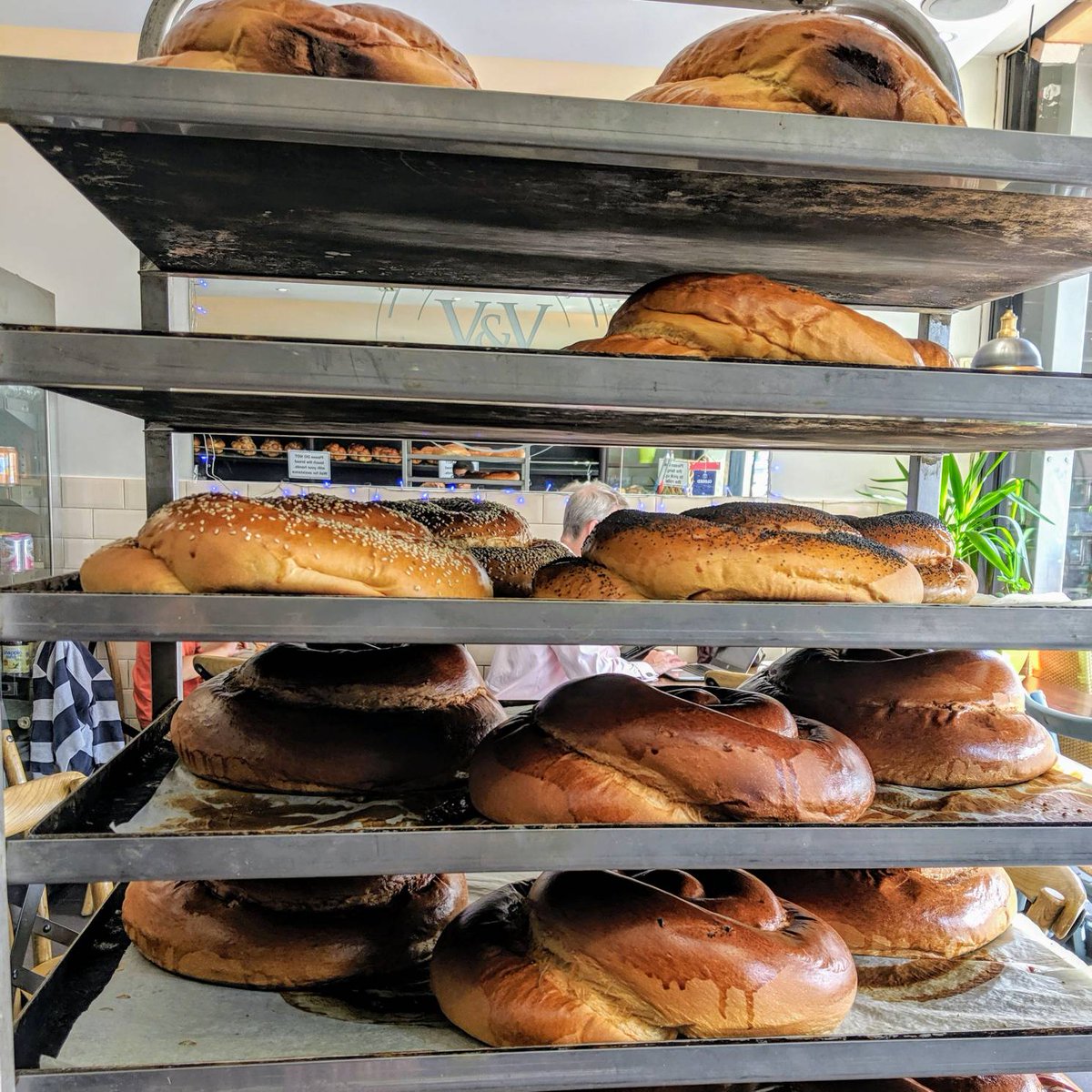 bagels_v's tweet photo. ... Peek a Boo ...
Who can see our logo, with this batch of fresh #challah breads for you.
:
It's friday, let the weekend prep starts. Long bank holiday weekend, what's your plan? 
:
#vandvs #vandvcreations #vvcreates #bagels_v #barkingsidebakery #essex #localbakery #londonbakery https://t.co/Jm8xp34tFY