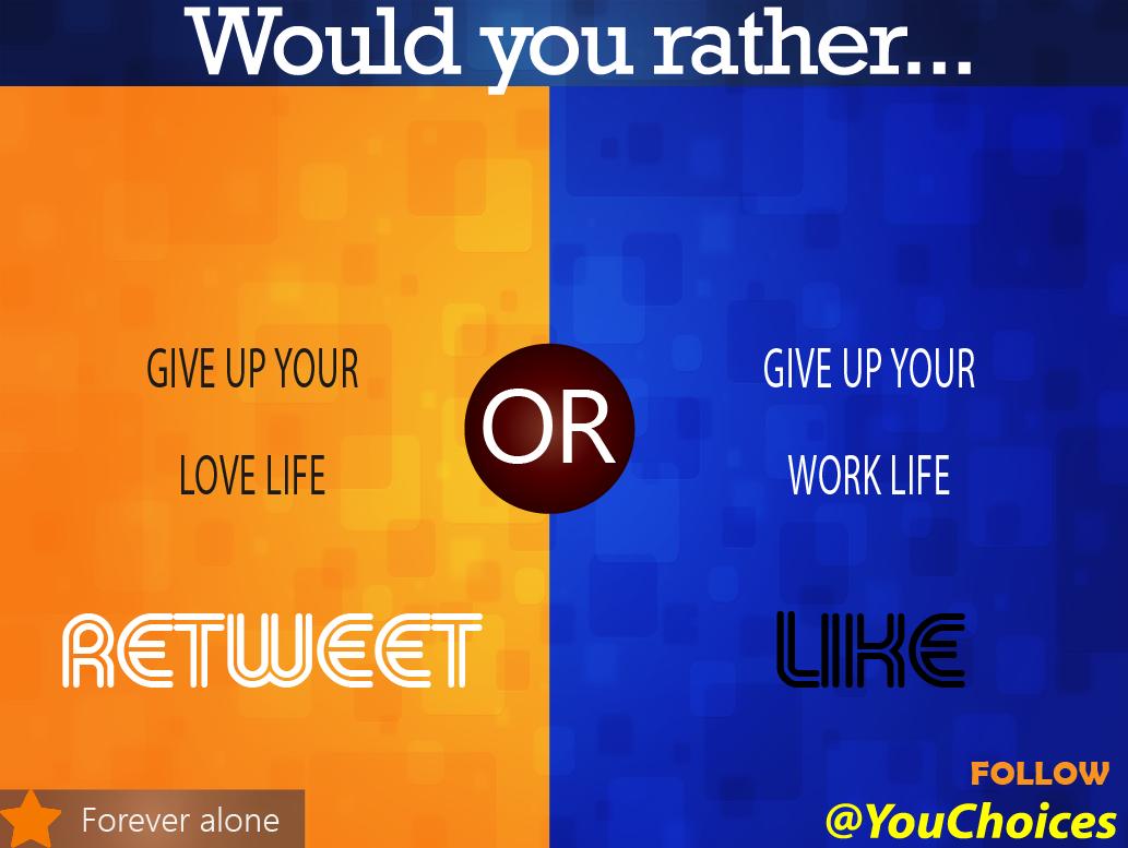 YouChoices's tweet photo. Which life? https://t.co/m5DmysdCQH