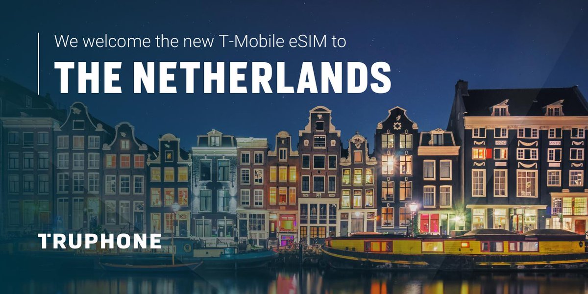 Hey, <a href="/TMobile/">T-Mobile</a>! We’d like to welcome your eSIM to the Netherlands. As the first provider to offer eSIM to Dutch customers, we’ve prepared a handy guide to help your new offer find its feet. It’s full of things we’ve learned to love since November. Enjoy! truphone.com/welcome-to-the…