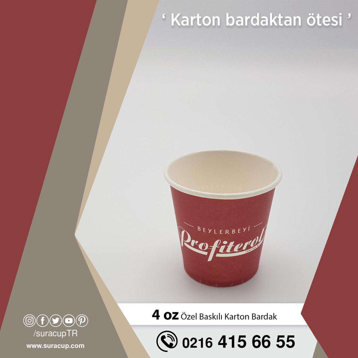 Daha Fazla Bilgi ve Tüm sorularınız için suracup.com veya +90 216 415 66 55 'li Numaradan Bizimle İletişime Geçebilirsiniz.
#kartonbardak #kagıtbardak #baskılıkartonbardak