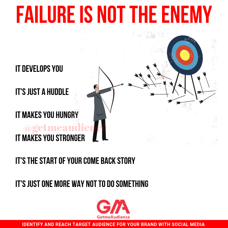 getmeaudience's tweet photo. Most people don’t reach their #dream not because of #failure, it’s because they give up after their first #setback, If you use failure as #fuel you can’t really #fail.

Comment yes if you agree.

#lover #TheMan #Forbes https://t.co/vig3WP8NJ6