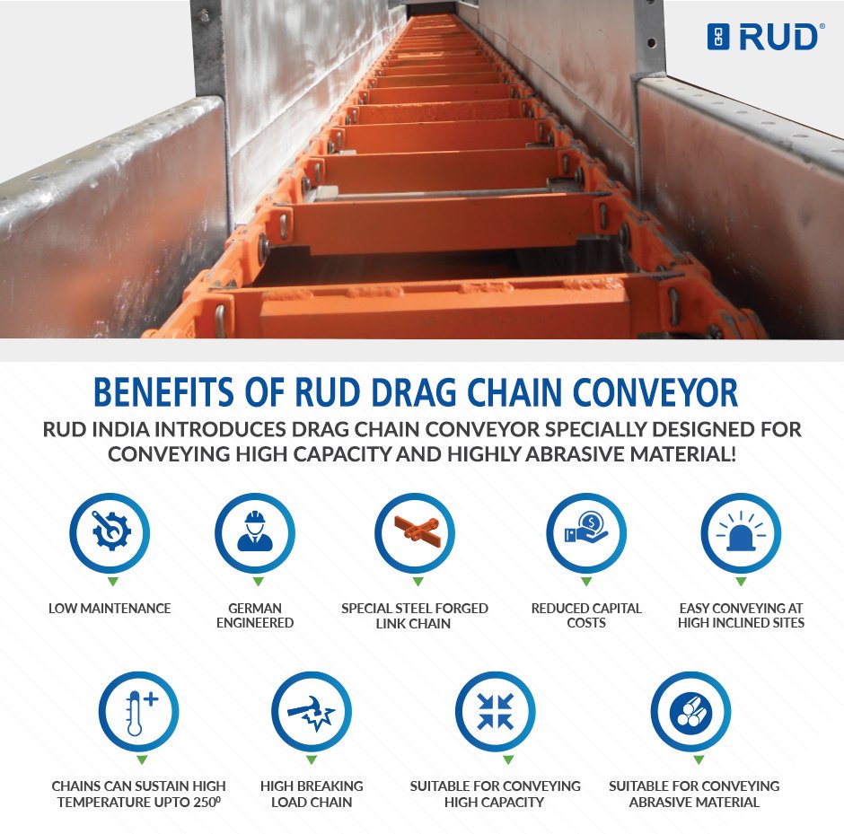 RUDIndia's tweet photo. @RUDIndia Drag Chain Conveyors are designed and engineered with special steel forged link chain for conveying high capacity and highly abrasive material. For more information, visit https://t.co/pdTH7An7pV. #Conveyor #DragChainConveyor #Forky #ForgedLinkChain #Chain https://t.co/iEHz8lH9Tz
