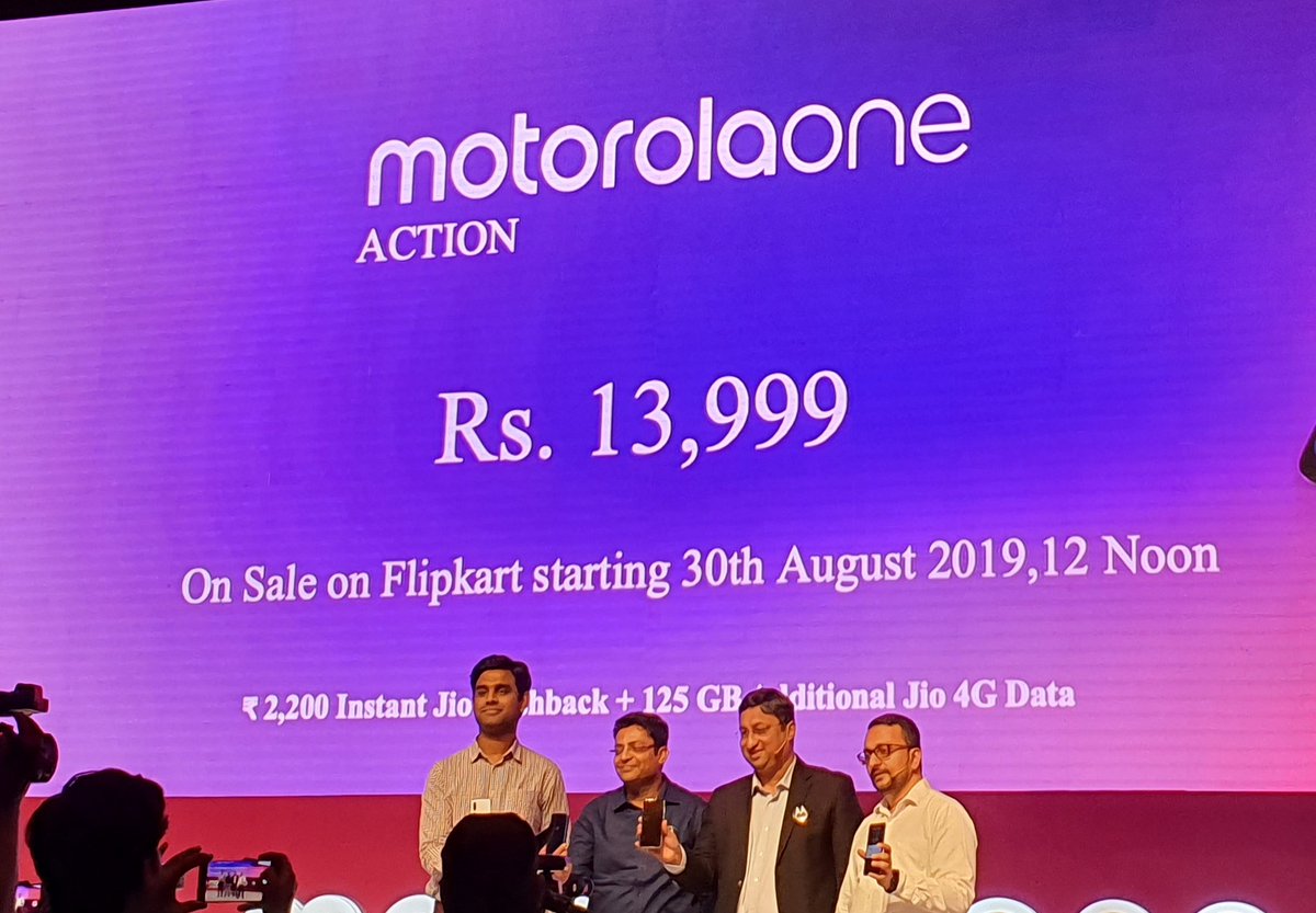 Smartprix's tweet image. Moto One Action India Price: 13,999 #CaptureTheAction