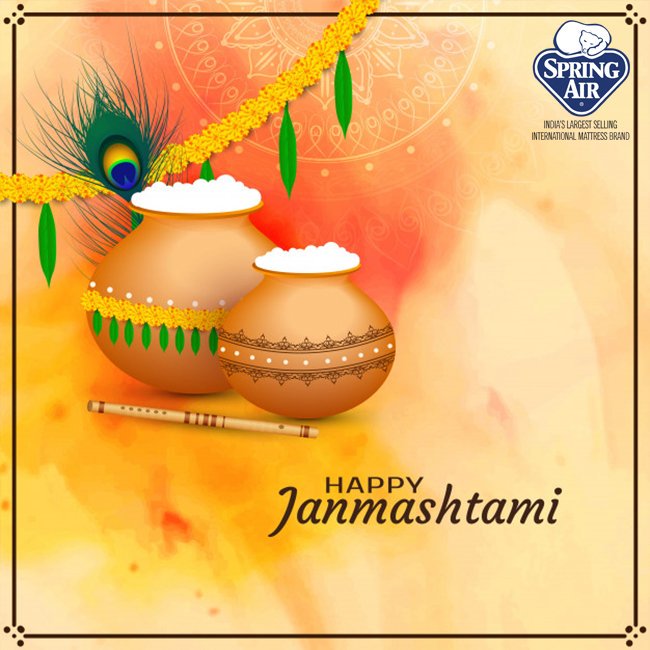 SpringAir_IN's tweet photo. #SpringAirIndia wishes you a very #happy #Janmashtami! Celebrate the #auspicious occasion with great aplomb with your #family! May you be blessed with great #happiness &amp; #prosperity. #Janmasthami2019 #KrishnaJanmashtami #Krishna #krishnashtami https://t.co/NU6MTlQWLk