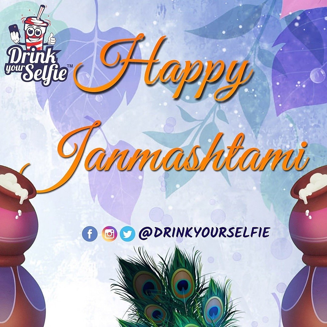 May the love, harmony and happiness in your life be sustained by the grace of #LordShriKrishna. Best wishes to Shri Krishna Janmashtami. #DrinkYourSelfie #selfieshakes #selfiecoffee #selfiemainepeeliaaj #janmashtami #krishnastami #happykrishnastami #krishna #harekrishna