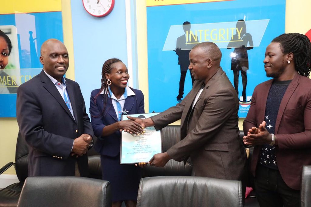 BemanyaT's tweet photo. Today I had an opportunity to meet stakeholders of the Uganda film industry who appreciated the great work of URSB in promotion, protection and enforcement of intellectual property rights.Emphasized everyone’s contribution counts; no one should be left behind. @WIPO @_ARIPO https://t.co/vstAhvchWJ